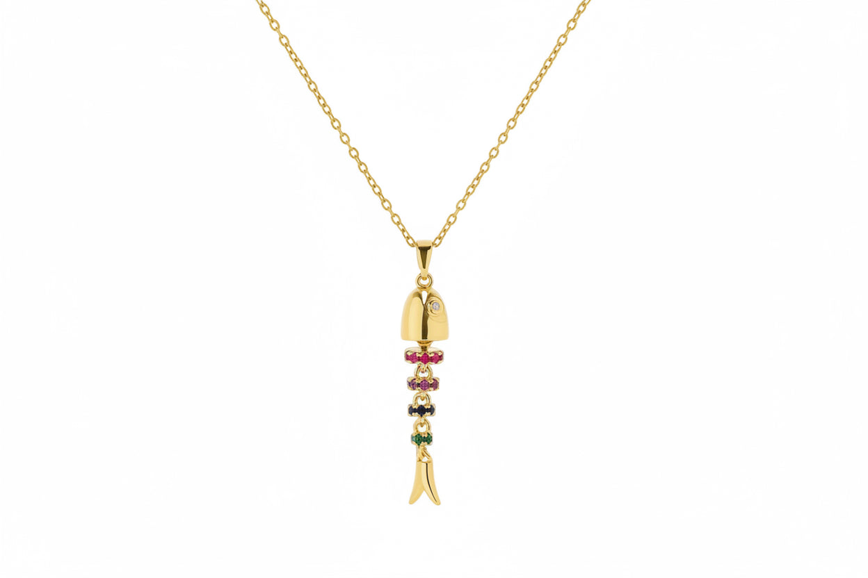 Colorful fish necklace